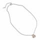 Серебряное колье АЛЬКОР 06-5029/00ЦТ-00 с фианитом и цитрином