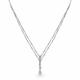 Серебряное колье АЛЬКОР 06-5178/00СВ-00 с фианитом