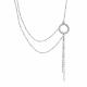 Серебряное колье АЛЬКОР 06-5181/00КЦ-00 с фианитом