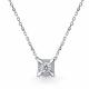 Серебряное колье АЛЬКОР 06-5190/000М-00 с фианитом и муассанитом