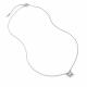 Серебряное колье АЛЬКОР 06-5190/000М-00 с фианитом и муассанитом