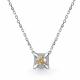 Серебряное колье АЛЬКОР 06-5190/001М-00 с фианитом и муассанитом