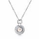 Серебряное колье АЛЬКОР с золотой накладкой и бриллиантом 06-5249/000Б-00