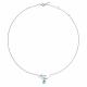 Серебряное колье АЛЬКОР 06-5786/00ТБ-00 с топазом