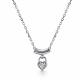 Серебряное колье АЛЬКОР 06-5800/000Б-00 с бриллиантом