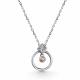 Серебряное колье АЛЬКОР с золотой накладкой и бриллиантом 06-5819/000Б-00
