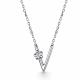Серебряное колье АЛЬКОР 06-5870/000Б-00 с бриллиантом