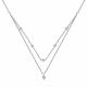 Серебряное колье АЛЬКОР 06-5950/00СВ-00 с фианитом