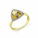 Кольцо из лимонного золота Мастер Бриллиант 06M1-308371-00-00 с бриллиантом