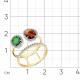 Кольцо из лимонного золота Мастер Бриллиант 06M1-308716-02-55 с бриллиантом и турмалином