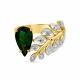 Кольцо из лимонного золота Мастер Бриллиант 06M1-308774-01-37 с бриллиантом и хромдиопсидом
