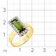 Кольцо из лимонного золота Мастер Бриллиант 06M1-308981-00-18 с бриллиантом и турмалином