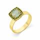Кольцо из лимонного золота Мастер Бриллиант 06M1-309048-00-56 с аквамарином и хромдиопсидом
