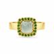 Кольцо из лимонного золота Мастер Бриллиант 06M1-309048-00-56 с аквамарином и хромдиопсидом