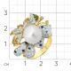 Кольцо из лимонного золота Мастер Бриллиант 06M1-309080-00-55 с бриллиантом, сапфиром, жемчугом и хромдиопсидом