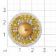 Кольцо из лимонного золота Мастер Бриллиант 06M1-309162-00-55 с бриллиантом и жемчугом