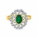 Кольцо из лимонного золота Мастер Бриллиант 06M1-309340-00-01 с бриллиантом и изумрудом