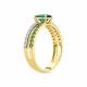 Кольцо из лимонного золота Мастер Бриллиант 06M1-309342-01-01 с бриллиантом и изумрудом