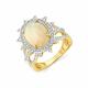 Кольцо из лимонного золота Мастер Бриллиант 06M1-309352-00-36 с бриллиантом и опалом