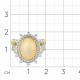 Кольцо из лимонного золота Мастер Бриллиант 06M1-309352-00-36 с бриллиантом и опалом