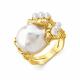 Кольцо из лимонного золота Мастер Бриллиант 06M1-309379-00-28 с бриллиантом и жемчугом