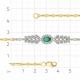 Браслет из лимонного золота Мастер Бриллиант 06M10-320497-00-01 с бриллиантом и изумрудом