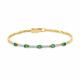 Браслет из лимонного золота Мастер Бриллиант 06M10-320555-00-01 с бриллиантом и изумрудом