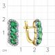 Серьги из лимонного золота Мастер Бриллиант 06M2-308734-00-01 с бриллиантом и изумрудом