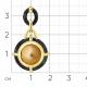 Подвеска из лимонного золота Мастер Бриллиант 06M3-308696-00-55 с жемчугом и чёрным бриллиантом