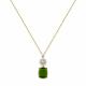 Колье из лимонного золота Мастер Бриллиант 06M6-360756-00-37 с бриллиантом и хромдиопсидом