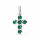 Подвеска из белого золота ERA Jewellery 08-00154-03-003-01-03 с изумрудом