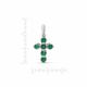 Подвеска из белого золота ERA Jewellery 08-00154-03-003-01-03 с изумрудом