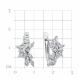 Серебряные серьги TALANT 10-72-0001-15835 с фианитом