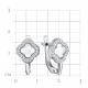 Серебряные серьги TALANT 10-72-0071-15280 с фианитом и перламутром