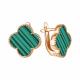 Серьги из золочёного серебра TALANT 10-78-00Щ0-29894 с малахитом