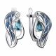 Серебряные серьги TALANT 10-79-000Л-17198 с фианитом и эмалью