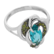 Серебряное кольцо ЮК Maskom 1000-0133-са с фианитом и ювелирным кристаллом