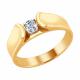 Золотое кольцо SOKOLOV 1011654 с бриллиантом