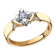 Золотое кольцо Александра 1011975сбк с бриллиантом