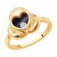 Золотое кольцо SOKOLOV с подвижным бриллиантом 1012151