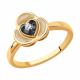Золотое кольцо SOKOLOV 1012164 с бриллиантом и эмалью