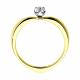 Помолвочное кольцо из лимонного золота SOKOLOV с бриллиантом 1012172-2