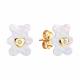 Золотые серьги SOKOLOV 1022589 с бриллиантом и перламутром