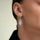 Серьги из белого золота SOKOLOV 1022687-3 с бриллиантом