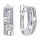 Серьги из белого золота SOKOLOV 1022706-3 с бриллиантом