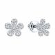 Серьги из белого золота SOKOLOV 1022737-3 с бриллиантом