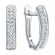 Серьги из белого золота SOKOLOV 1022742-3 с бриллиантом