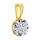 Подвеска из лимонного золота SOKOLOV 1030959-2 с бриллиантом