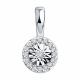 Подвеска из белого золота SOKOLOV 1031051-3 с бриллиантом