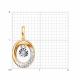Подвеска из комбинированного золота с подвижным бриллиантом 1031071